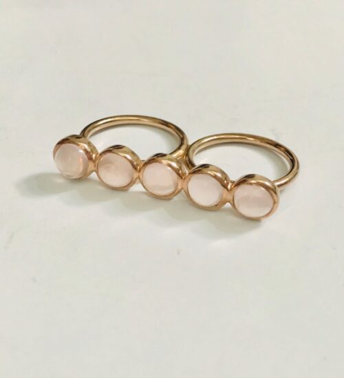 Rose Quartz Knuckleduster Ring