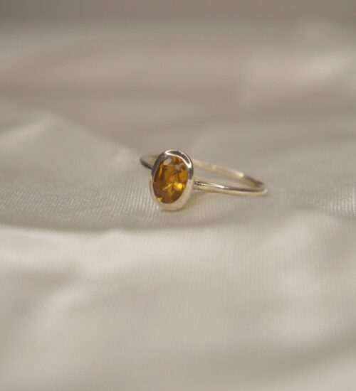Citrine Solitaire Ring (Bezel Setting)