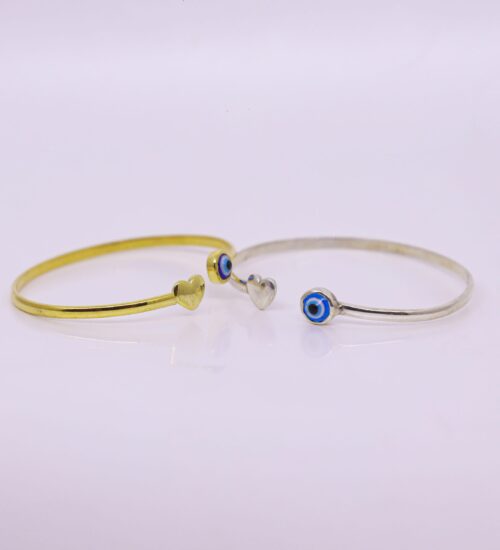Evil eye cuff bracelet (Heart)