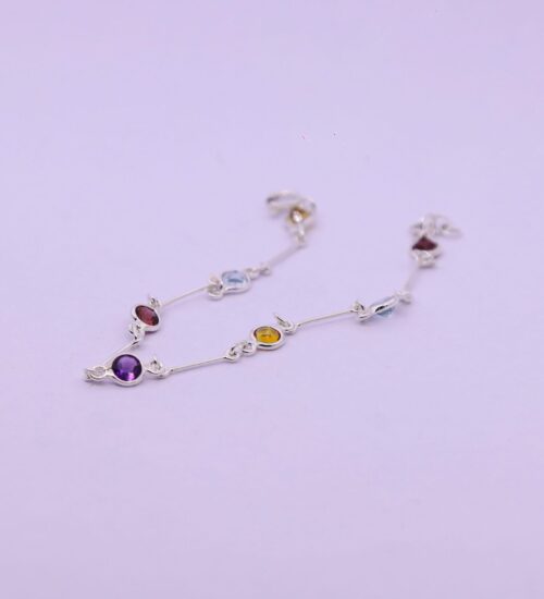 Multi Stone Link Bracelet