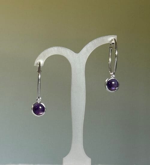 Charm Hoop - Amethyst