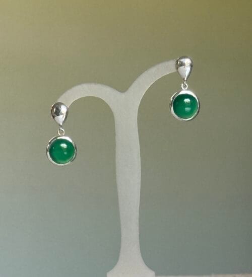 Stud Drop - Green Onyx