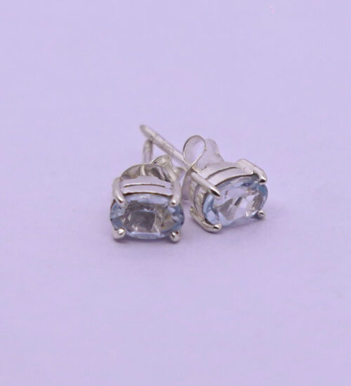 Blue Topaz Small Stud Earring