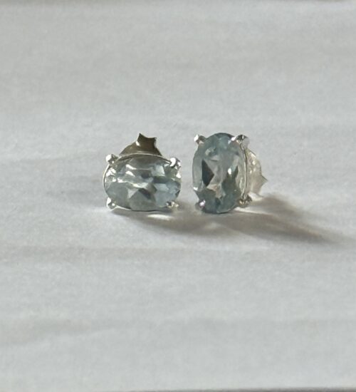 Blue topaz Big Stud Earring