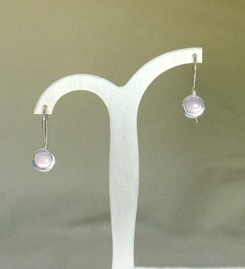 Rose drops - Rose Quartz Hook Earrings