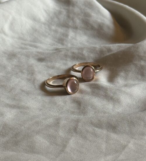 Rose Quartz Oval Ring