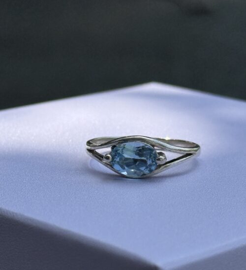 Blue Topaz Eye Ring