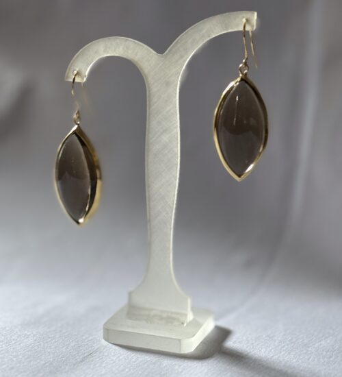 Smoky Quartz Marquis Earrings